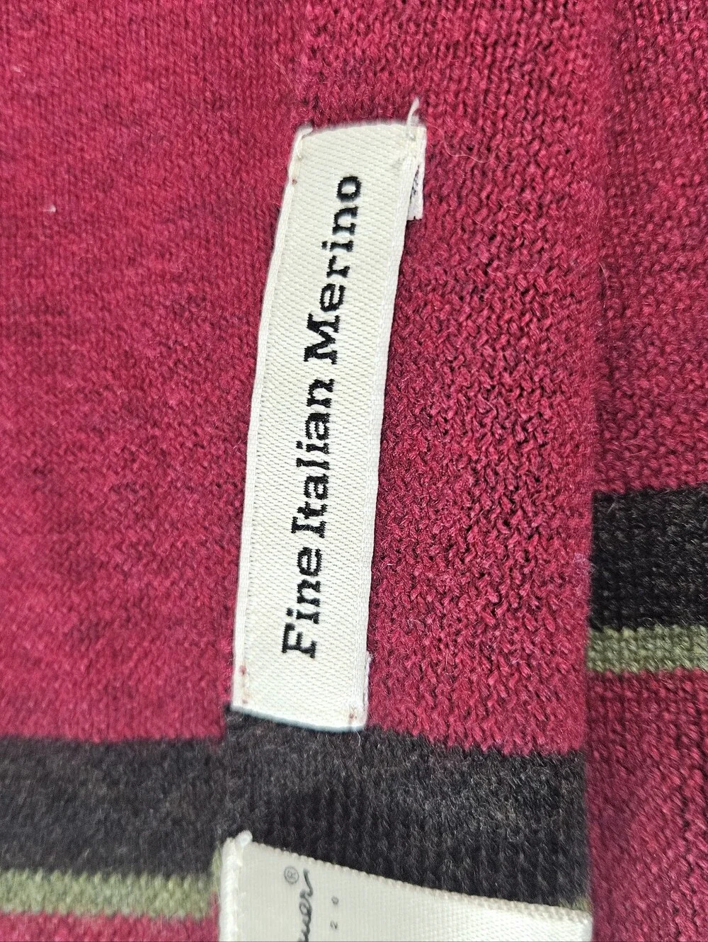 Eddie Bauer Women Scarf Multicolor Striped Knit 100% Merino Wool Winter